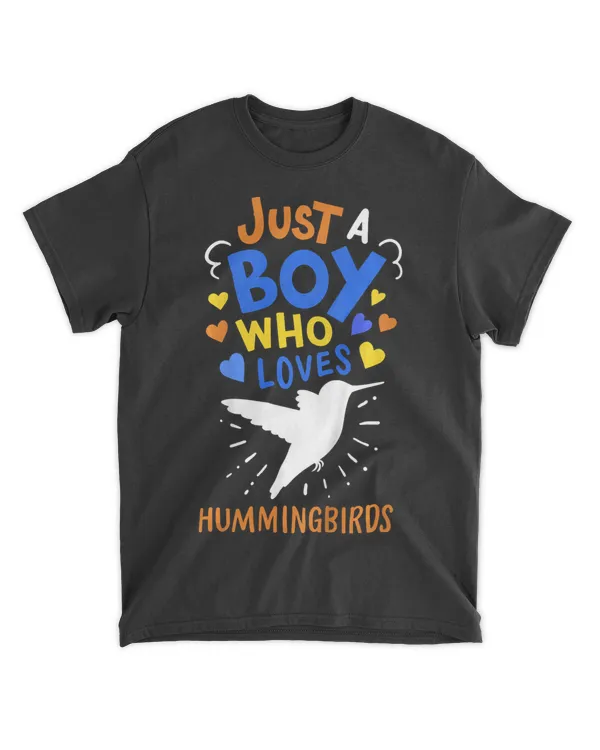 Kids Hummingbird Just A Boy Who Loves Hummingbirds Gift