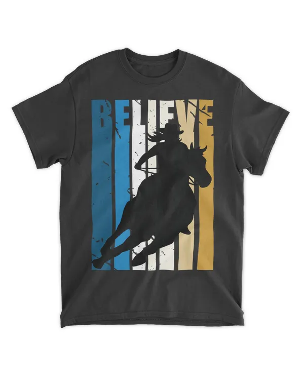 Girls Retro Horse Rodeo Riding Womens Cowgirl Funny Retro