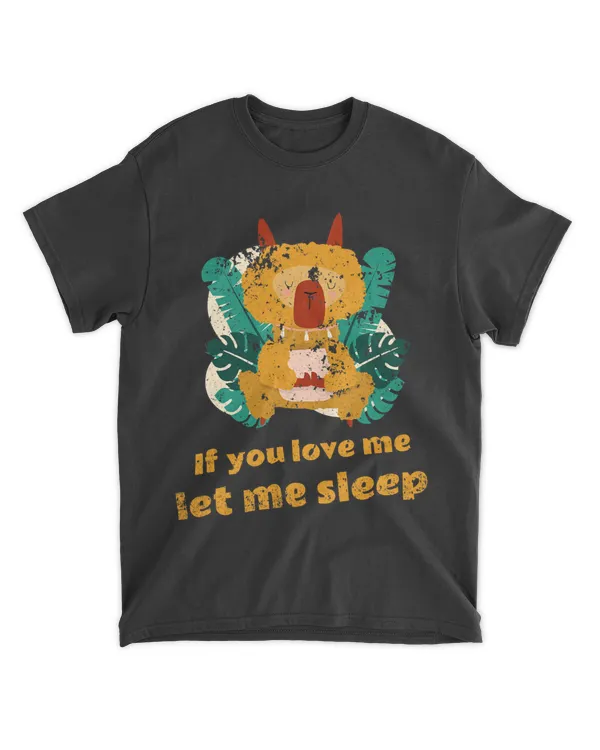 If you love me let me sleep nightgown with a funny llama
