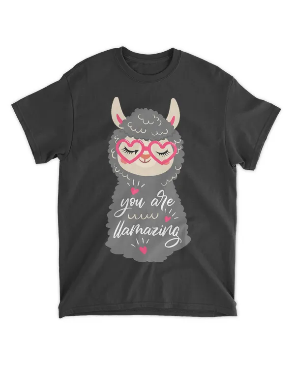 You Are Llamazing Cute Llama Glasses Funny Valentine Gift