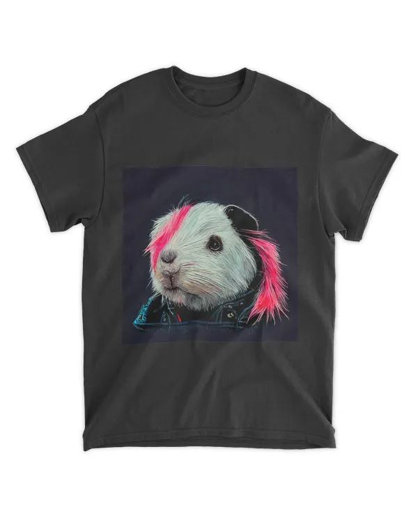 Punk Rock Guinea Pig In A Leather Jacket 22