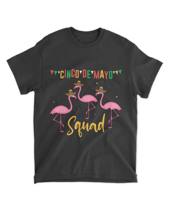 Funny Flamingo Cinco de Mayo Squad Team Fiesta Party