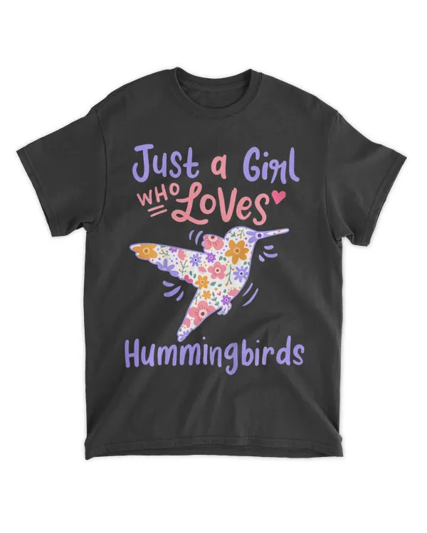Kids Hummingbird Just A Girl Who Loves Hummingbirds Gift