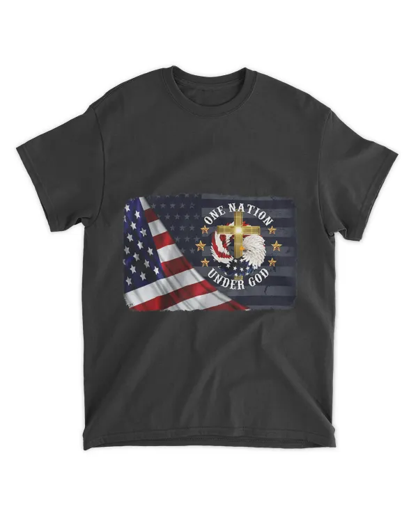 US Flag American bald eagle Amazing nation under God Jesus