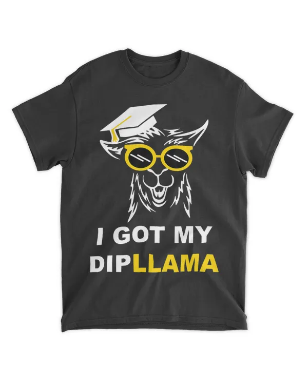 I Got My DIPLLAMA Funny Congrats Llama Graduation Grad Gift