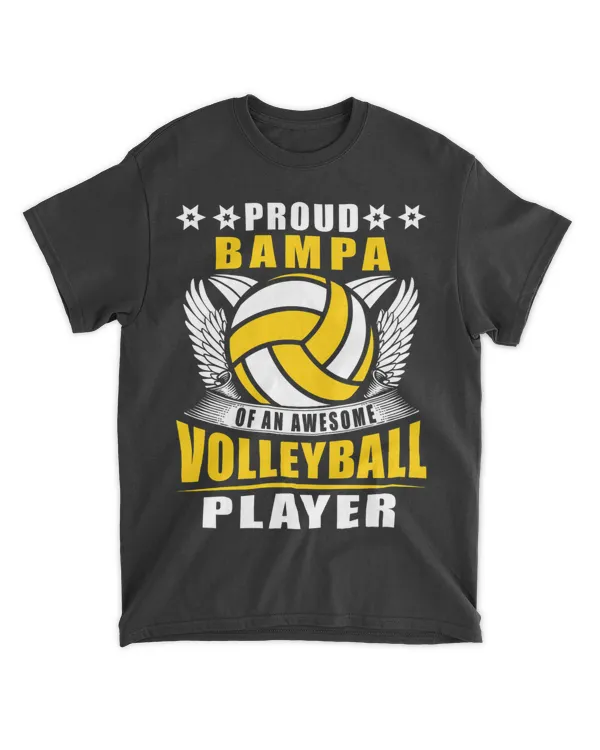 Mens Proud Bampa Of An Awesome Volleyball Player Volleyball Bampa