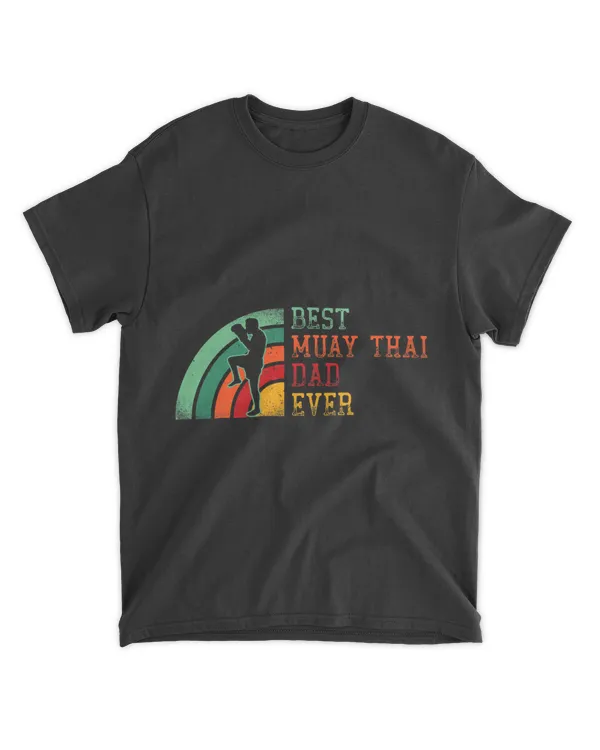 Mens Muay thai kick boxing martial art vintage Retro fighter DAD