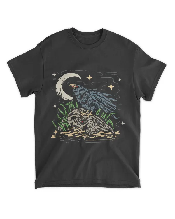 Black Crow Raven Skull Gothic
