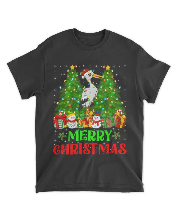 Crane Bird Christmas Tree Lights Holiday Santa Crane Xmas