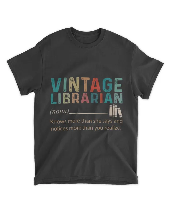 Librarian Noun Vintage Retro Style 60s 70s 80s