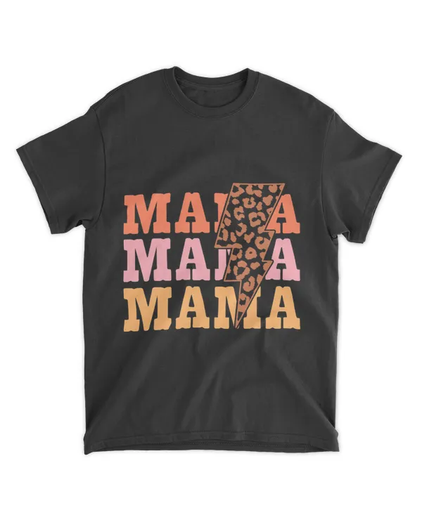 Mama Lightning Bolt Leopard Cheetah Print Mothers Day 2