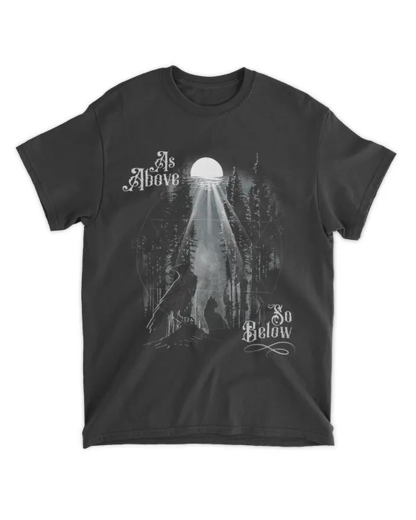 Mens As Above So Below Wiccan Pagan Tree Of Life Crow Cat