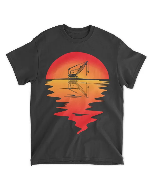 Crane Operator Sunset Crane Lover Heavy Equipment Operator