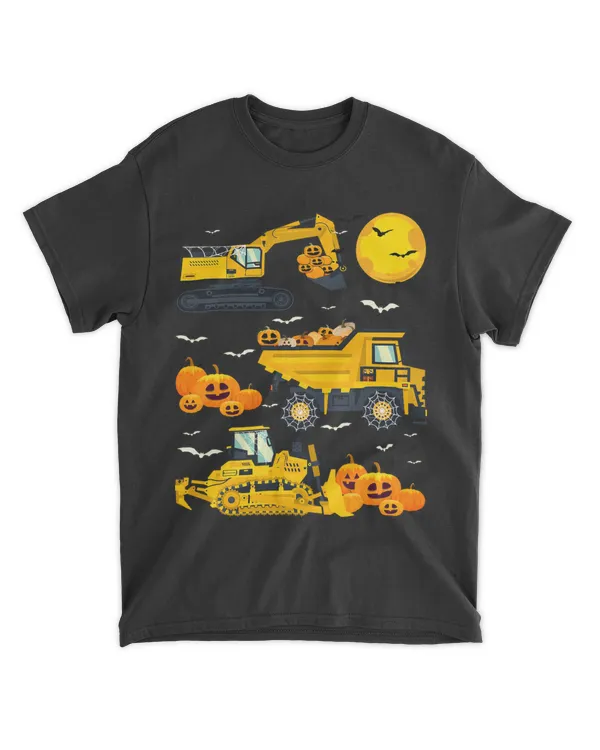 Halloween Truck Crane Cute Pumpkin Boys Kids Son