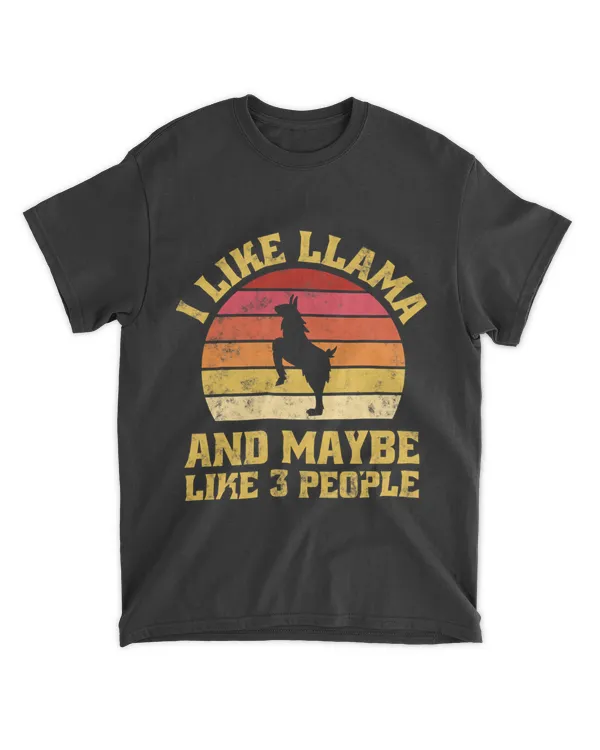 Funny Farm Animal Llama Alpaca Lover Vintage Retro Sunset 29