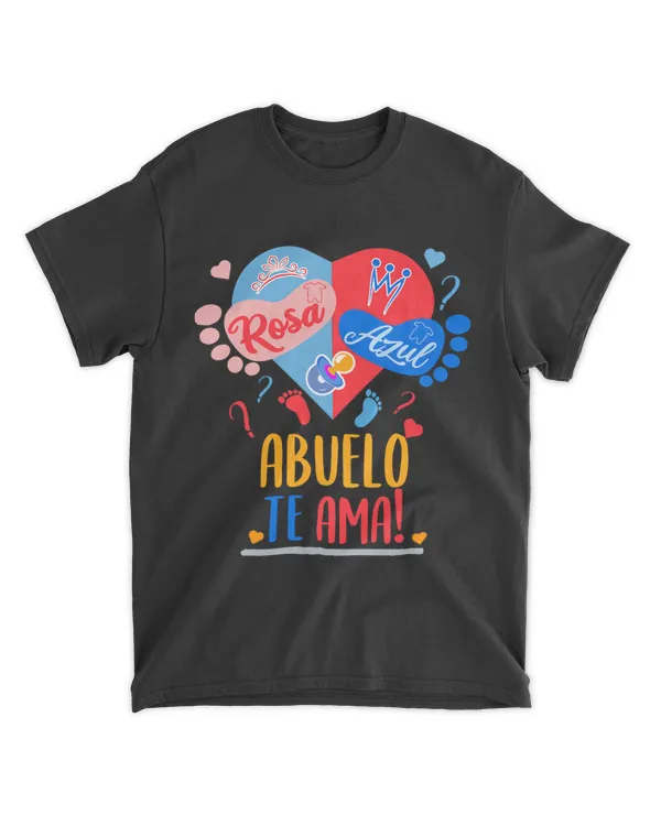 Mens Rosa Azul Abuelo te Ama Gender Reveal
