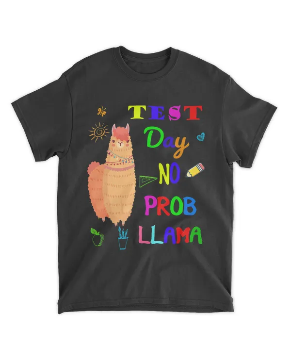 Test Day No Probllama Teacher Student Funny Cute Llama