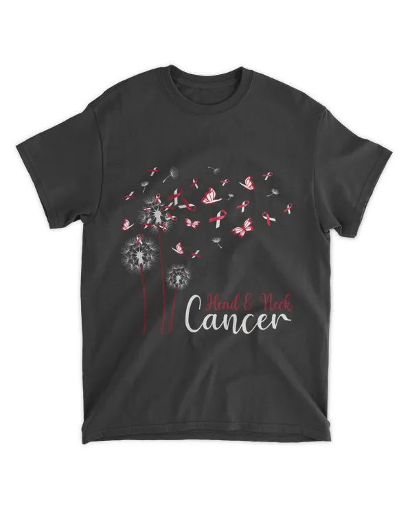 Butterfly Dandelion Head 2Neck Cancer Awareness Fl