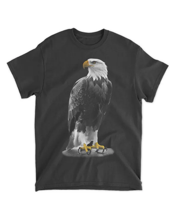 Cool and proud eagle with yellow beak and claws