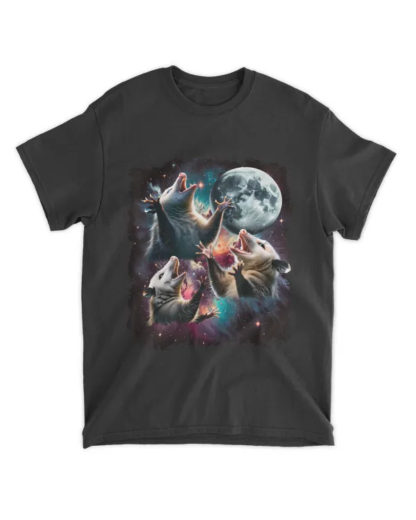 Three Opossum Moon  3 Possum Moon Funny Weird Curs