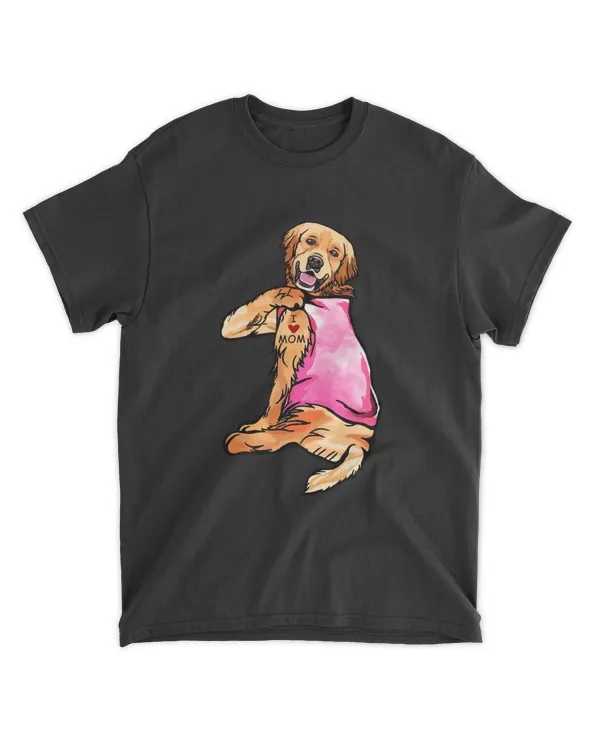 Golden Retriever Dog Tattoo I Love Mom