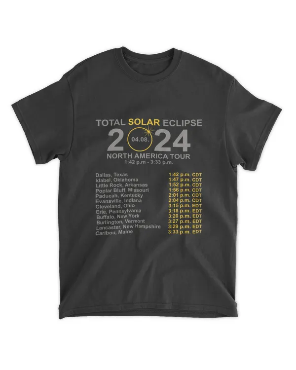 2024 Total Solar Eclipse April 8 Path Of The Eclipse T-Shirt