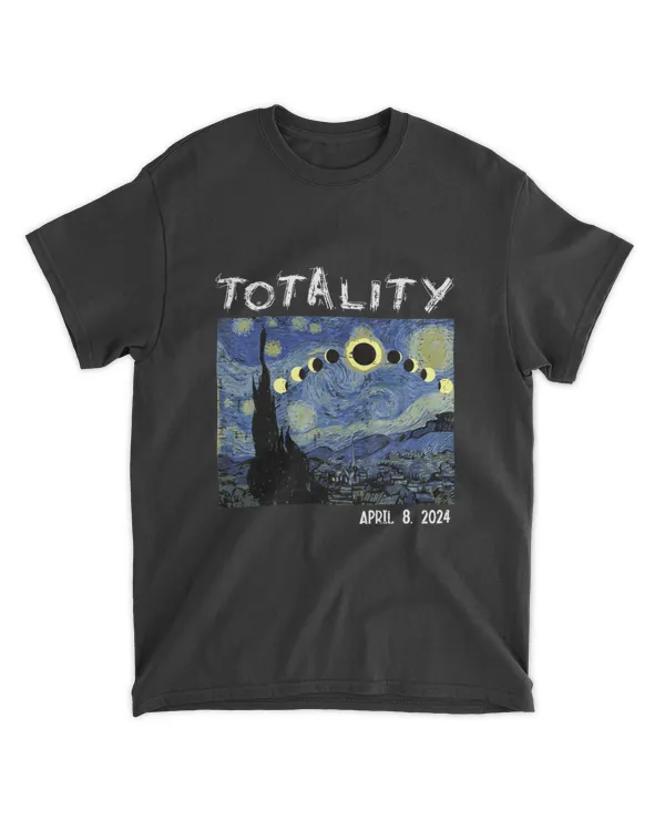 Art Solar Eclipse 2024 Totality April 8 Men Women Kids T-Shirt