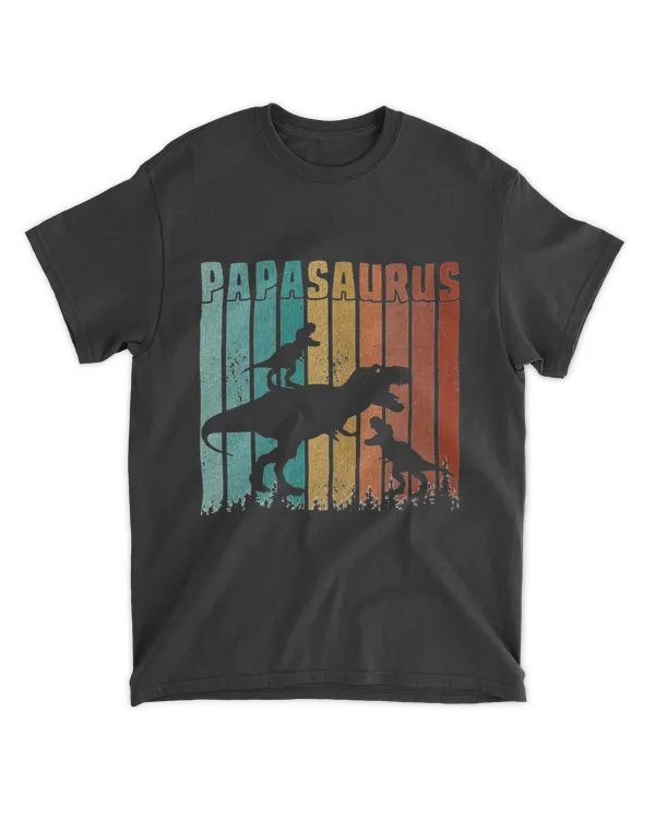 Papasaurus Trex Papa Retro Fathers Day Dinosaur Dad Daddy