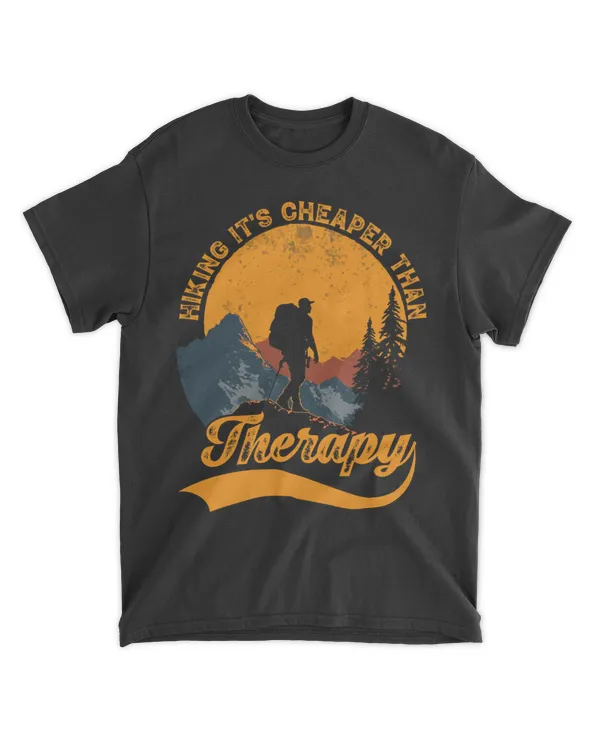 Hiking It's Cheaper Than Therapy - Men T-shirt