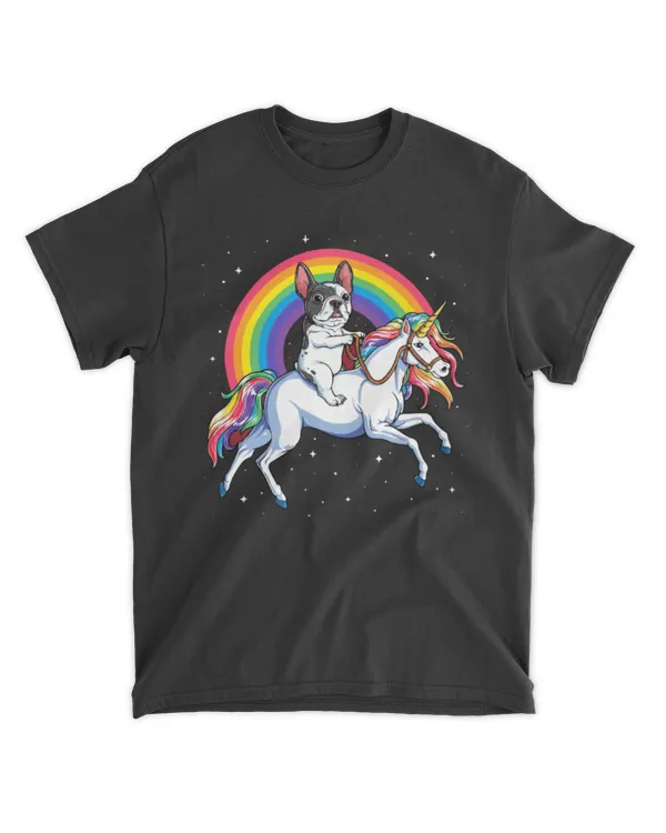 Frenchie Riding Unicorn