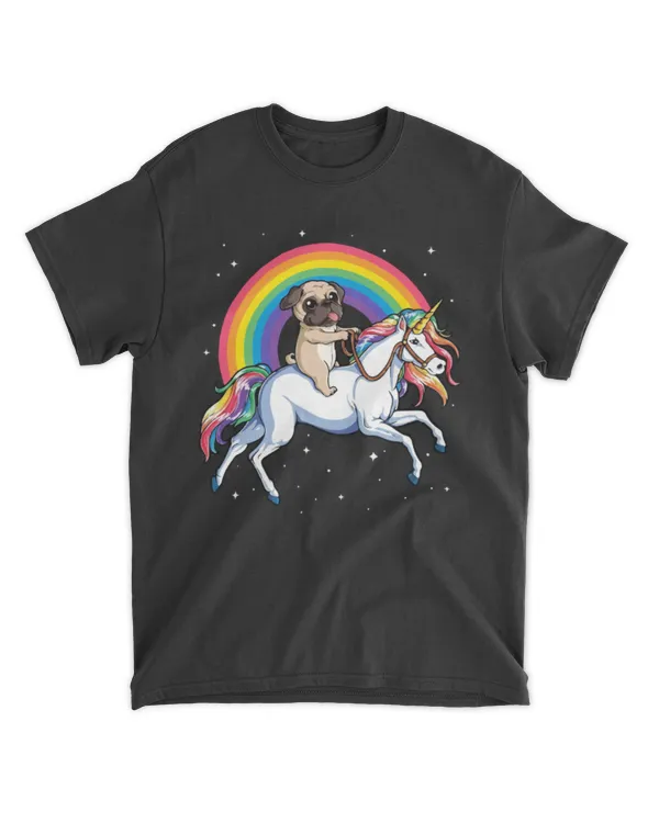 Pug Riding Unicorn
