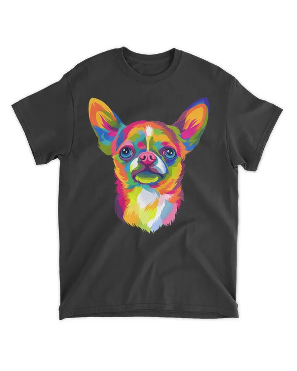 Pop Art Chihuahua Cute Paw Pet Gift Men Women Kids Dog Lover T-Shirt Copy