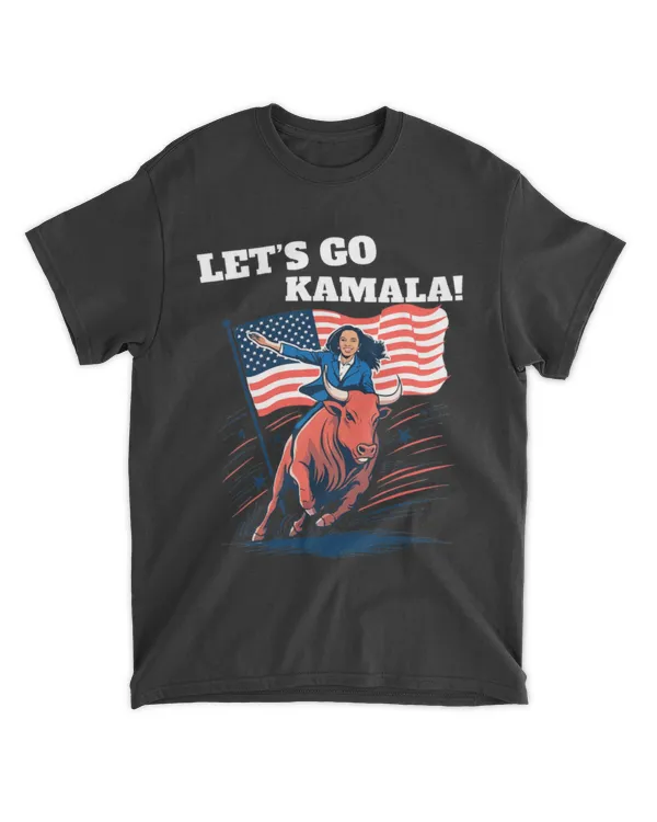 Let's Go Kamala Blue Text Election 2024 T-Shirt