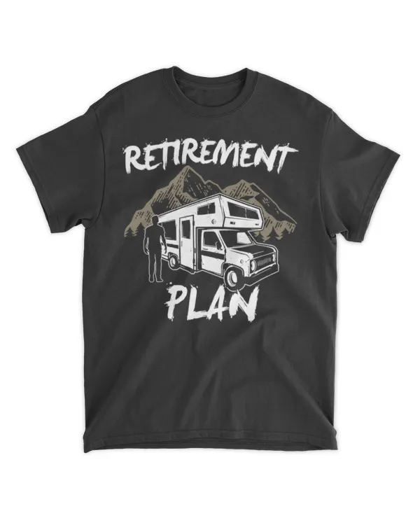Camp Camping Retirement Plan Camper Ladies Fitted T-Shirt