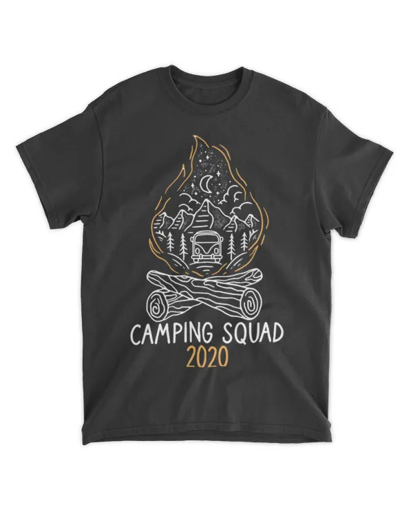 Camp Camping Squad 2 Camper Ladies Fitted T-Shirt