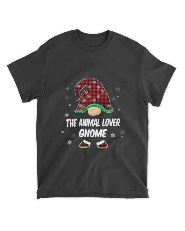 Gnome Animal Lover Gnome Buffalo Plaid Matching Family Christmas_317