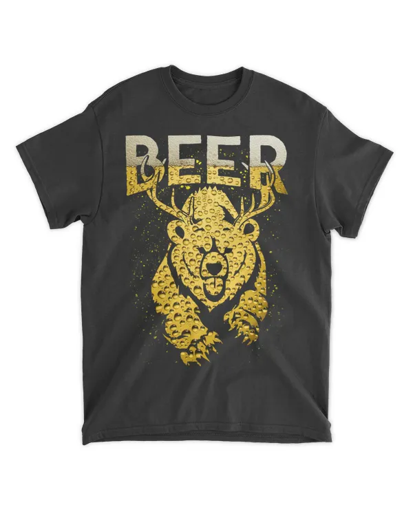 Bear Deer Beer Lover Bear Hunter Hunting Lover Funny Design 6s2