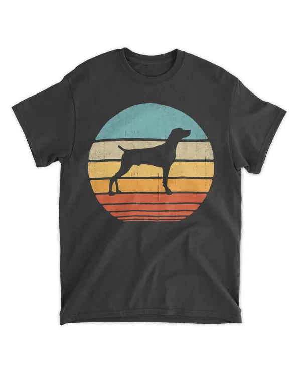 Weimaraner Retro Vintage 60s 70s Sunset Dog Lovers Men Women T-Shirt