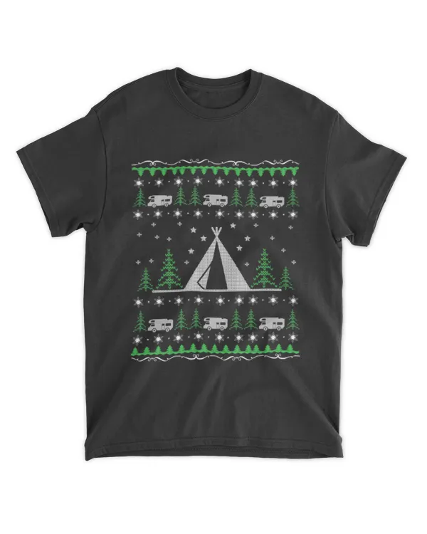 Camping - Ugly Christmas Sweater - Ugly Christmas Sweater - Gift Essential T-Shirt