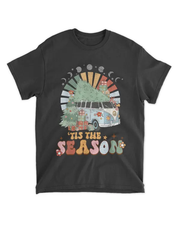 Tis' The Season, Merry Camper Christmas Tree RV Camping Xmas Classic T-Shirt