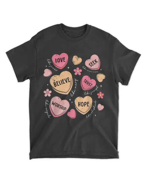 Retro Christian Valentine Candy Heart Jesus Valentine