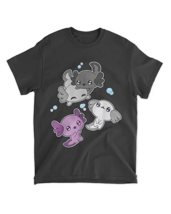 Asexual Axolotl LGBT Demisexual Ace Pride Flag Pet Aquarium Shirt