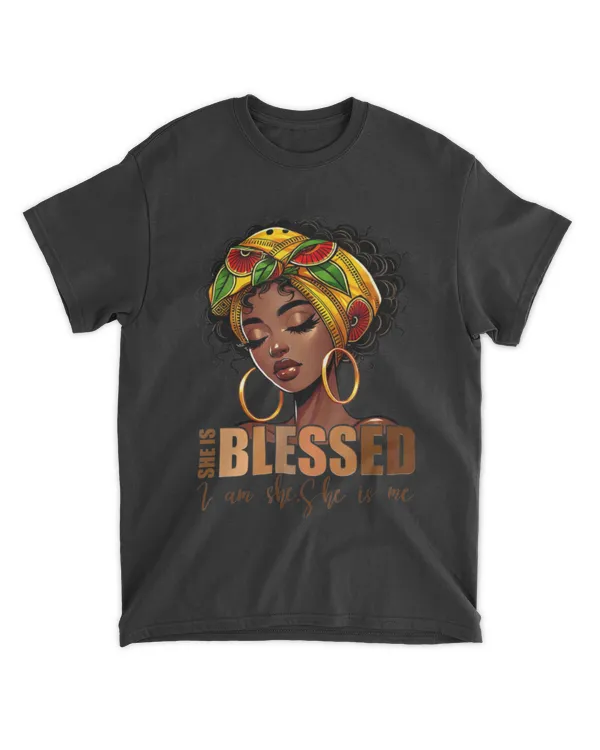 She is Blessed Black Woman Christian Black History Pride Shirt