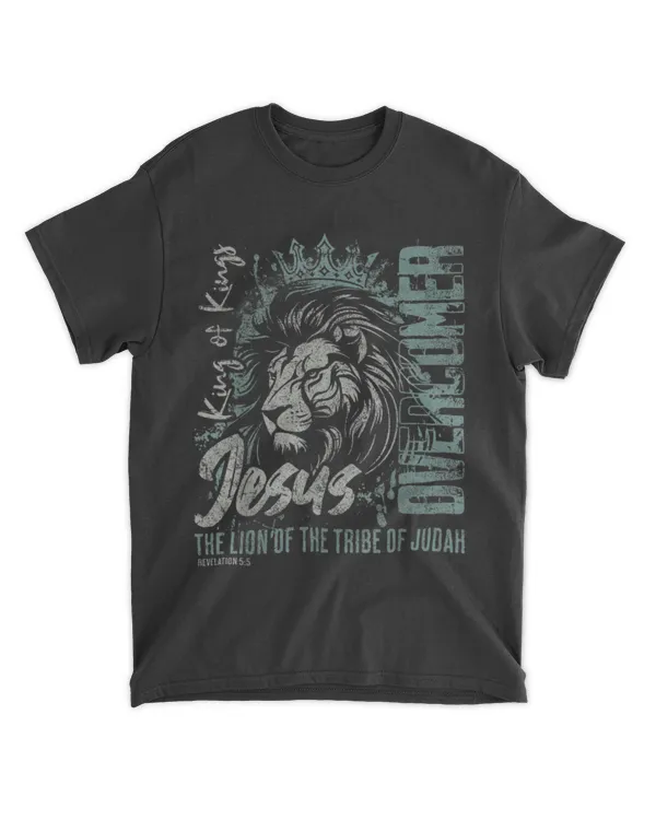 Jesus Is King Lion of Judah Bible Faith Graphic Christian Shirt
