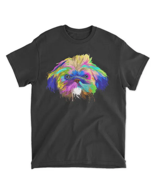 Splash Shih Tzu Mom or Dad Dog Gifts T-Shirt