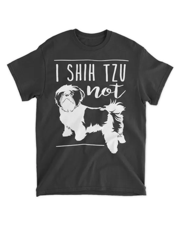 Womens I Shih Tzu Not Funny Dog V-Neck T-Shirt