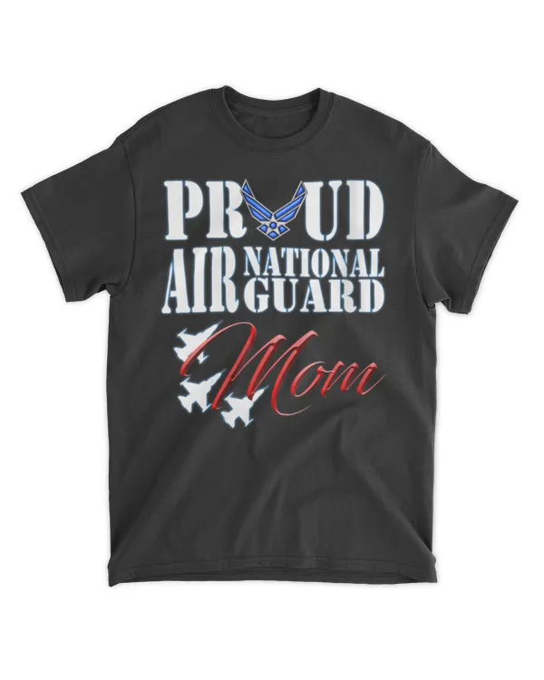 Womens Proud Air National Guard Mom Shirt Air Force Mothers Day V-neck T-shirt