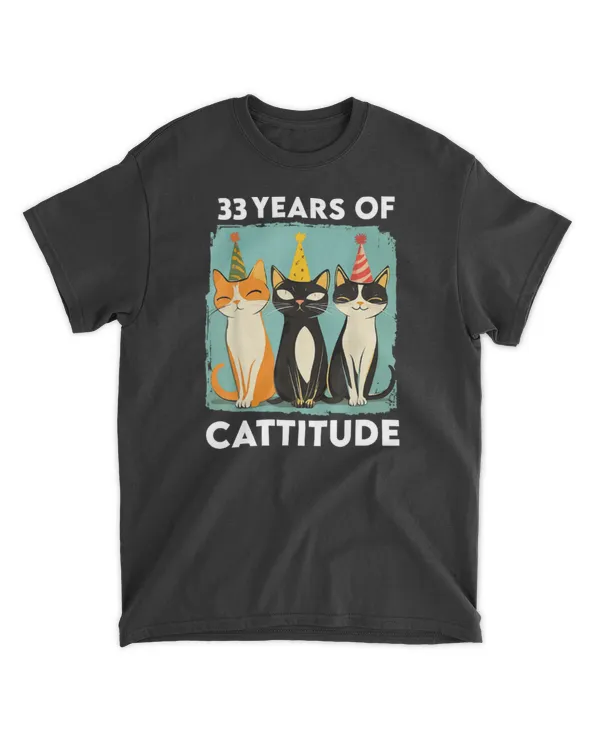 Customized - Years Of Cattitude Birthday Cat Lover T-shirt