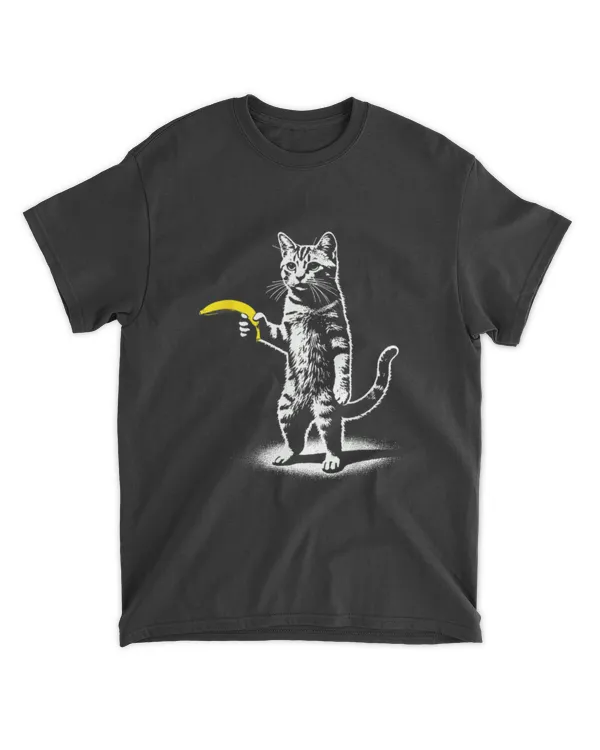 Retro Cat with Banana Meme