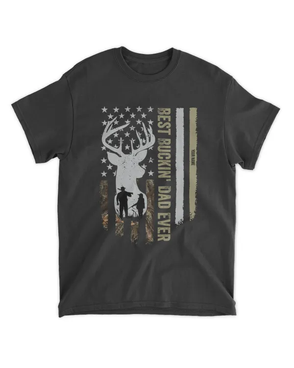 Best Buckin' Dad Ever  Personalized Name Shirt, Gear Up for Glory